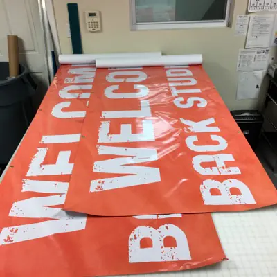 Large format printed banner produced by Cardinal Signs (example 2)