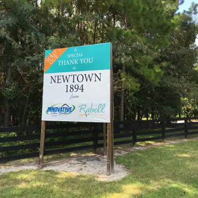 Large format printed banner produced by Cardinal Signs (example 3)