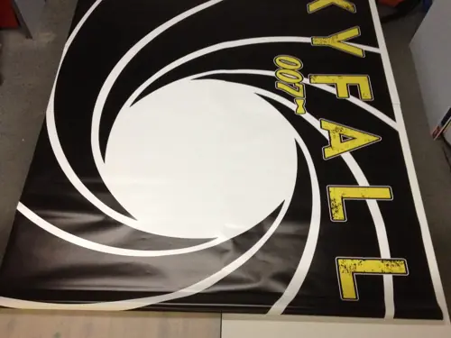 Printed display graphic for a trade show booth