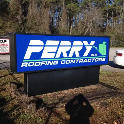 Post and panel business sign built and installed by Cardinal Signs (example 10)