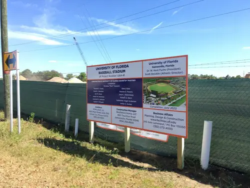 Post and panel business sign built and installed by Cardinal Signs (example 6)