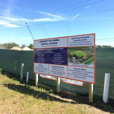 Post and panel business sign built and installed by Cardinal Signs (example 6)