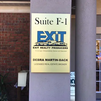 Sandblasted dimensional sign with raised lettering made by Cardinal Signs (example 5)