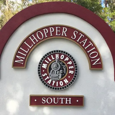 Sandblasted dimensional sign with raised lettering made by Cardinal Signs (example 8)