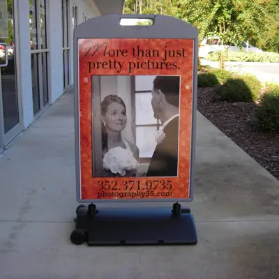 Printed yard sign on an H-stake (example 2)