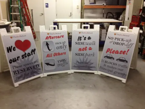 Printed yard sign on an H-stake (example 11)