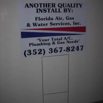 Printed yard sign on an H-stake (example 3)